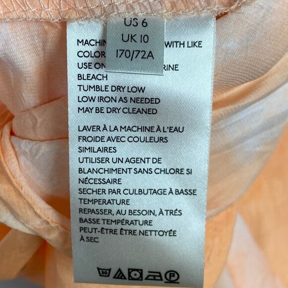 Nwt Free People Martine Flirt Tie Dye Mini Skirt Size 6 Peach New With Tags Boho - Picture 9 of 11